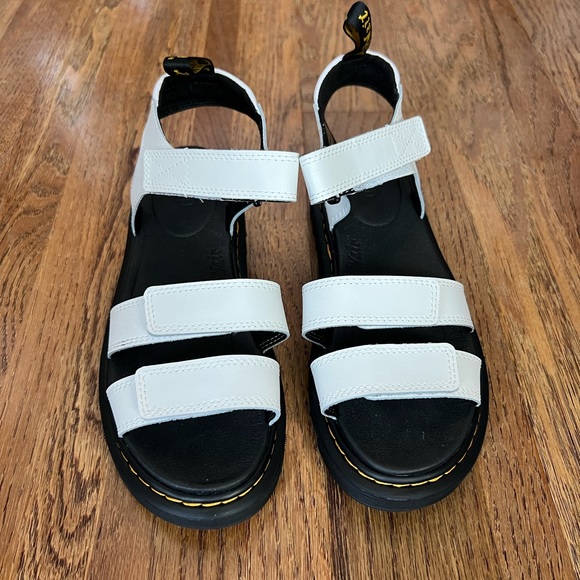 Dr Martens Klaire White Leather Sandals, 7 - Picture 2 of 6